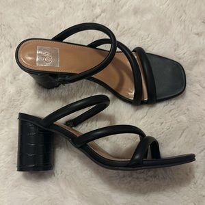Dolce Vita Black Backless Heels (Size 8.5)